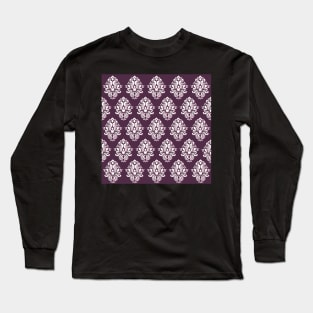 Violet color block printed effect all over pattern Long Sleeve T-Shirt